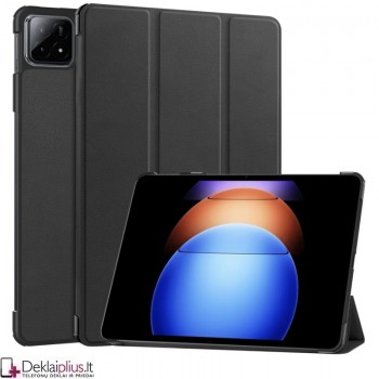 Dirbtinės odos atverčiamas dėklas - juodas (Xiaomi Pad 6S Pro 12.4) Dirbtinės odos atverčiamas dėklas - juodas (Xiaomi Pad 6S Pro 12.4)